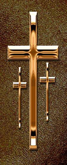 644 DLJ-517-CP-SH-BR Copper 3 Crosses Shimmer Brown